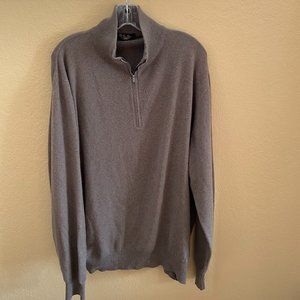 loro piana baby cashmere 1/4 zip pullover sweater